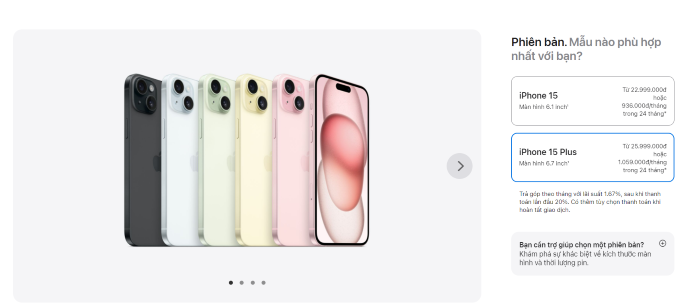 iPhone 15 Plus chính hãng giá báo nhiêu tại Việt Nam?